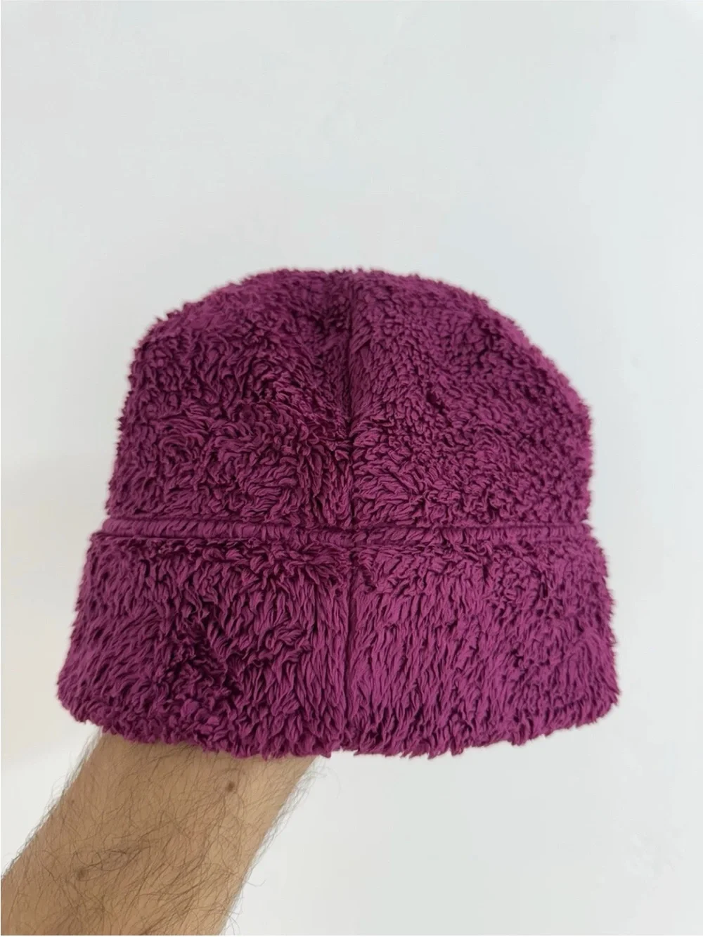 The North Face Girls' Fuzzy Beanie in Plum